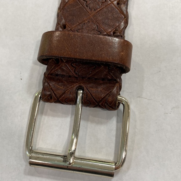Amanda smith tooled leather belt brown - Picture 3 of 10